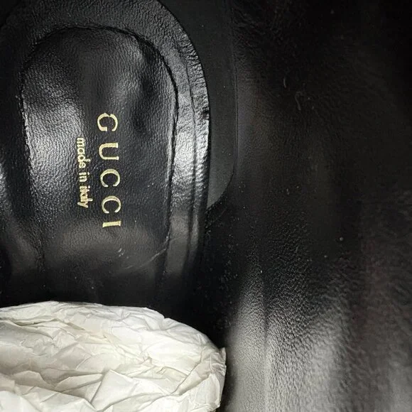Gucci Goldie Leather Heel Ankle Boots Black Size 39.5 / 9.5 - Picture 15 of 15